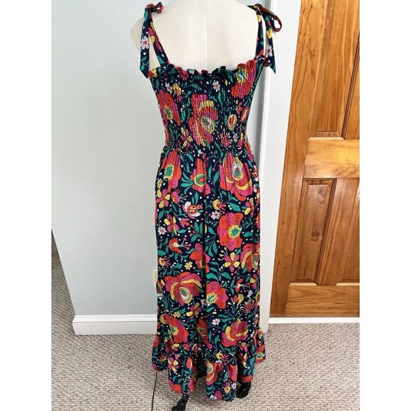Summersalt Sun Dress LG Smocked Red Floral Silky Luxe Maxi Beach Cruise Resort - Picture 3 of 8